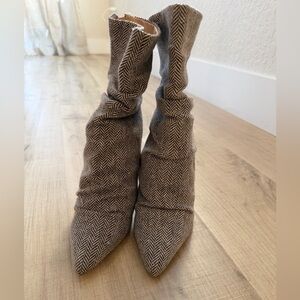 Stylish Herringbone Pattern Women's Boots